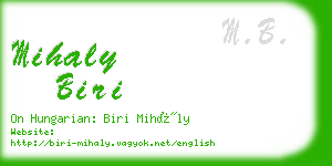 mihaly biri business card